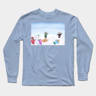 Fun in the snow koalas Long Sleeve T-Shirt